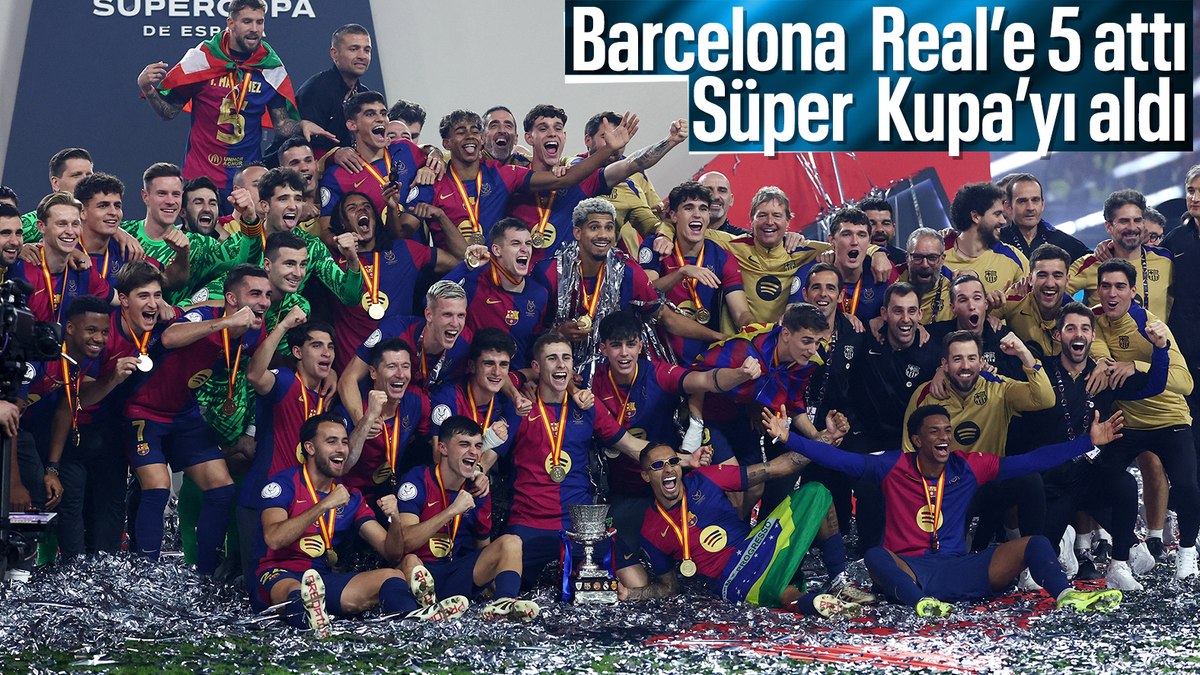 Barcelona, Real Madrid karşısında 5’ledi: Süper Kupa’yı kazandılar